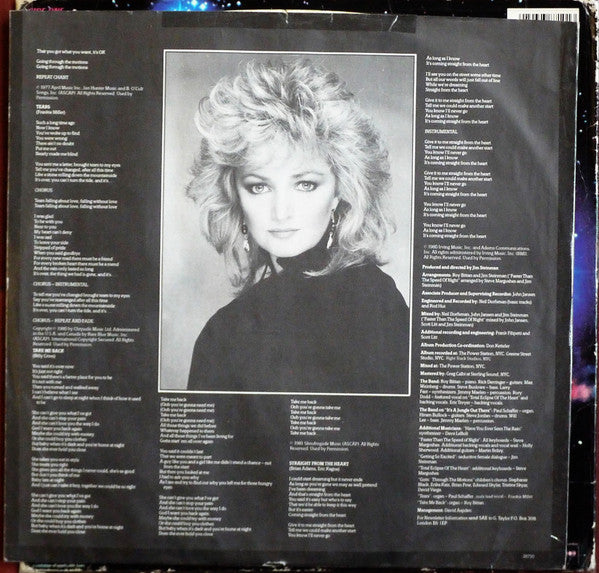 Bonnie Tyler : Faster Than The Speed Of Night (LP, Album)