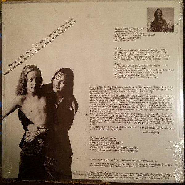 Rosalie Sorrels : Always A Lady (LP, Album)
