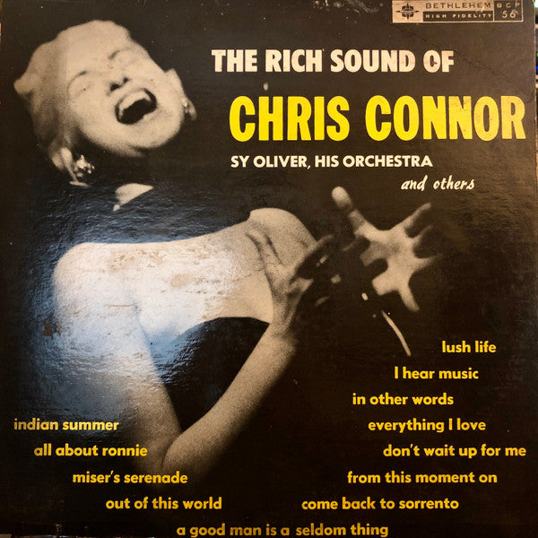 Chris Connor : "Chris" - The Rich Sound Of Chris Connor (LP, Album, Mono, RE)