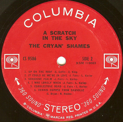The Cryan' Shames : A Scratch In The Sky (LP, Album, Ter)