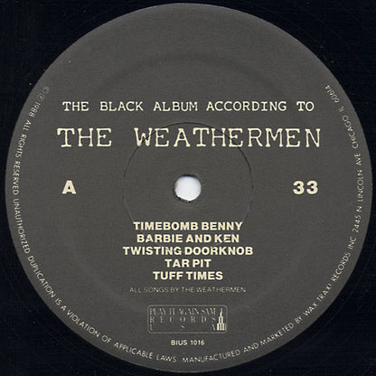 The Weathermen : The Black Album According To The Weathermen (LP, Album)