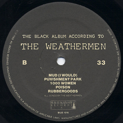 The Weathermen : The Black Album According To The Weathermen (LP, Album)