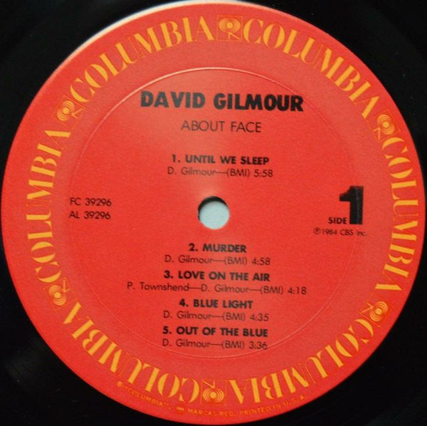 David Gilmour : About Face (LP, Album, Pit)