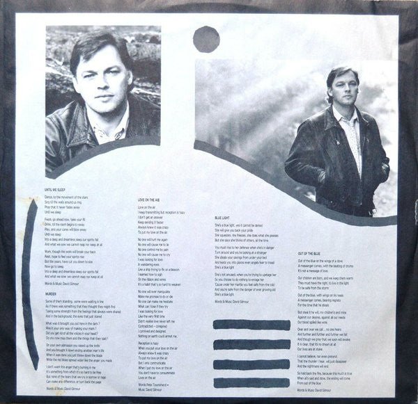 David Gilmour : About Face (LP, Album, Pit)