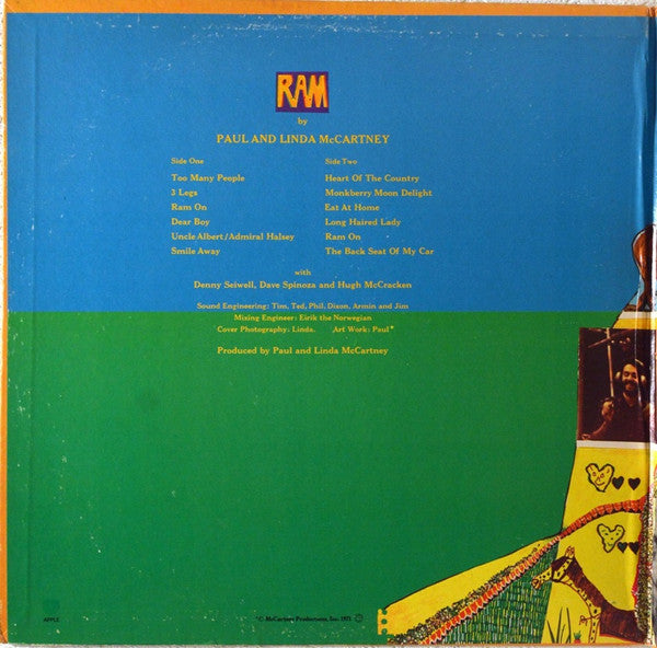 Paul & Linda McCartney : Ram (LP, Album, Win)