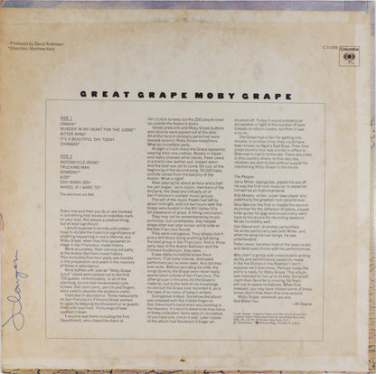 Moby Grape : Great Grape (LP, Comp, Pit)