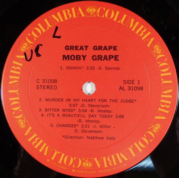 Moby Grape : Great Grape (LP, Comp, Pit)