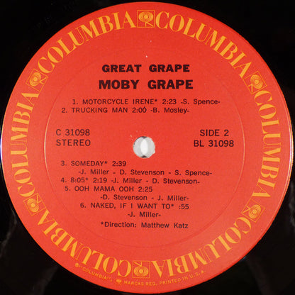 Moby Grape : Great Grape (LP, Comp, Pit)