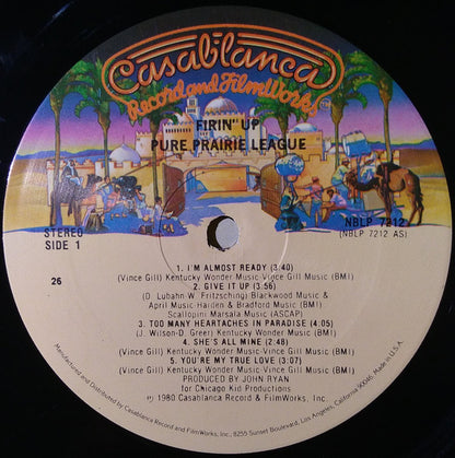 Pure Prairie League : Firin' Up (LP, Album, 26 )