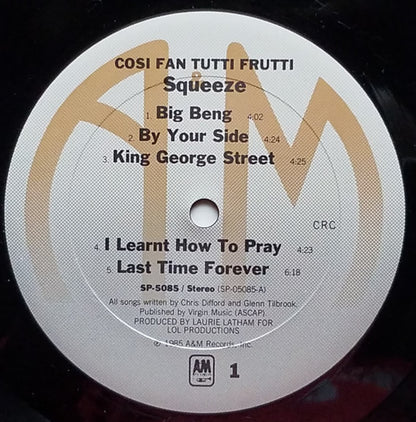 Squeeze (2) : Cosi Fan Tutti Frutti (LP, Album, Club, CRC)