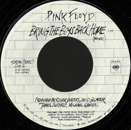 Pink Floyd : The Wall (Music From The Film) (7", Single, Ter)