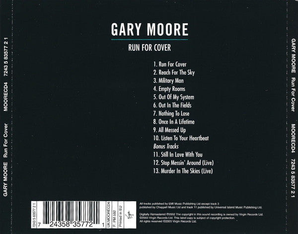 Gary Moore : Run For Cover (CD, Album, RE, RM)