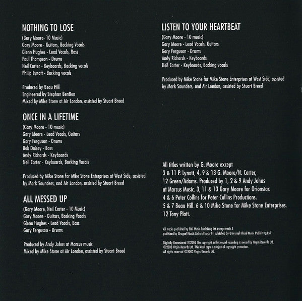 Gary Moore : Run For Cover (CD, Album, RE, RM)