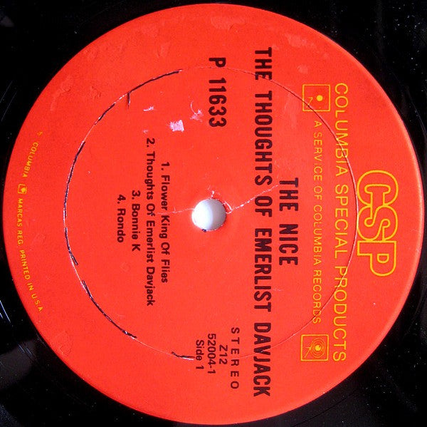 The Nice : The Thoughts Of Emerlist Davjack (LP, Album, RE, Ter)