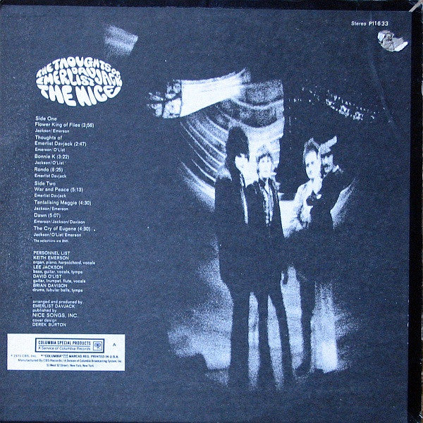 The Nice : The Thoughts Of Emerlist Davjack (LP, Album, RE, Ter)