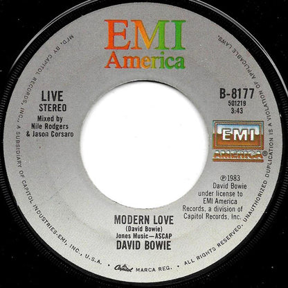 David Bowie : Modern Love (7", Single, Win)
