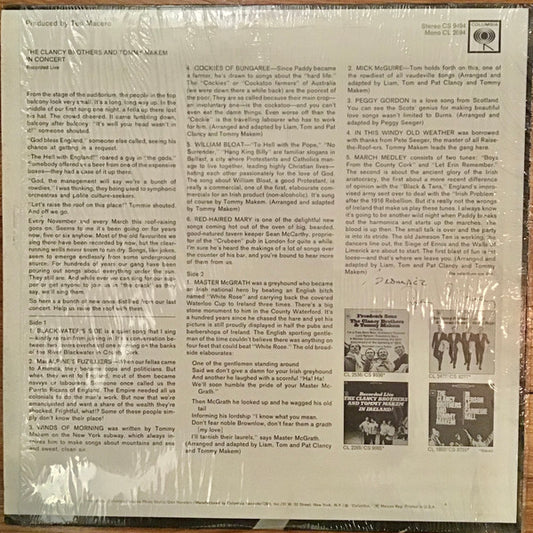 The Clancy Brothers & Tommy Makem : In Concert (LP, Album)