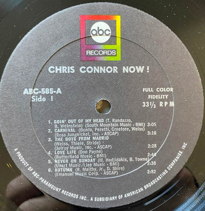 Chris Connor : Now!  (LP, Mono)