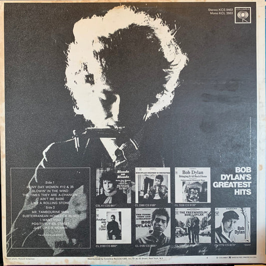 Bob Dylan : Bob Dylan's Greatest Hits (LP, Comp, RE)