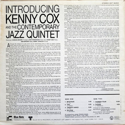 Kenny Cox And The Contemporary Jazz Quintet (2) : Introducing Kenny Cox And The Contemporary Jazz Quintet (LP, Album)