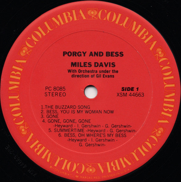 Miles Davis : Porgy And Bess (LP, Album, RE, San)