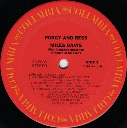 Miles Davis : Porgy And Bess (LP, Album, RE, San)