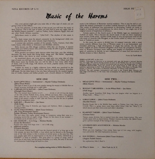 Various : Music Of The Harems (LP, Album, Comp, Yel)