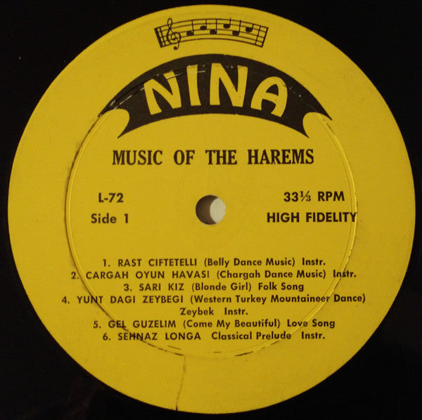 Various : Music Of The Harems (LP, Album, Comp, Yel)