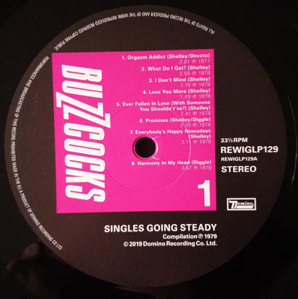 Buzzcocks : Singles Going Steady (LP, Comp, RE, RM, Hal)