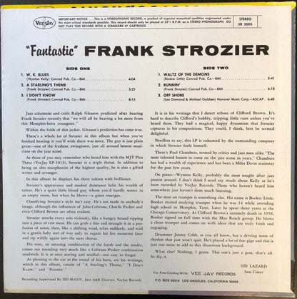 Frank Strozier : Fantastic Frank Strozier (LP, Album, RE)