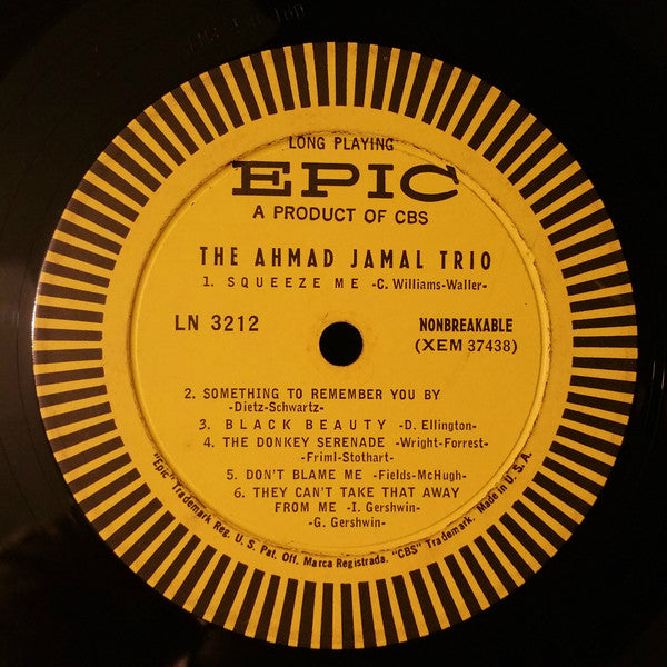 The Ahmad Jamal Trio* : The Ahmad Jamal Trio (LP, Album, Mono, RE)