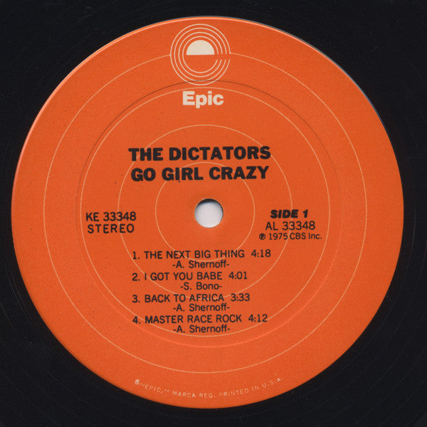 The Dictators : Go Girl Crazy! (LP, Album, Pit)
