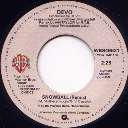 Devo : Snowball / Freedom Of Choice (7")