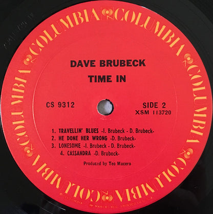 Dave Brubeck : Time In (LP, Album, RE, Pit)