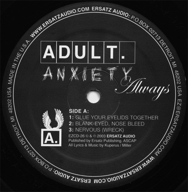 ADULT. : Anxiety Always (2x12", Album)