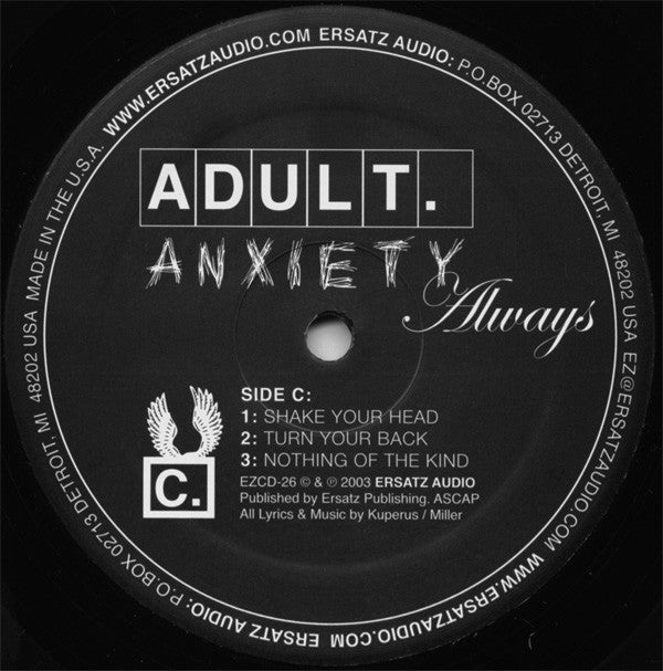 ADULT. : Anxiety Always (2x12", Album)