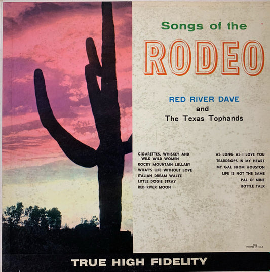 Red River Dave : Songs Of The Rodeo (LP, Mono)