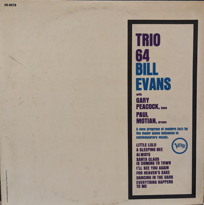 Bill Evans : Trio 64 (LP, Album)