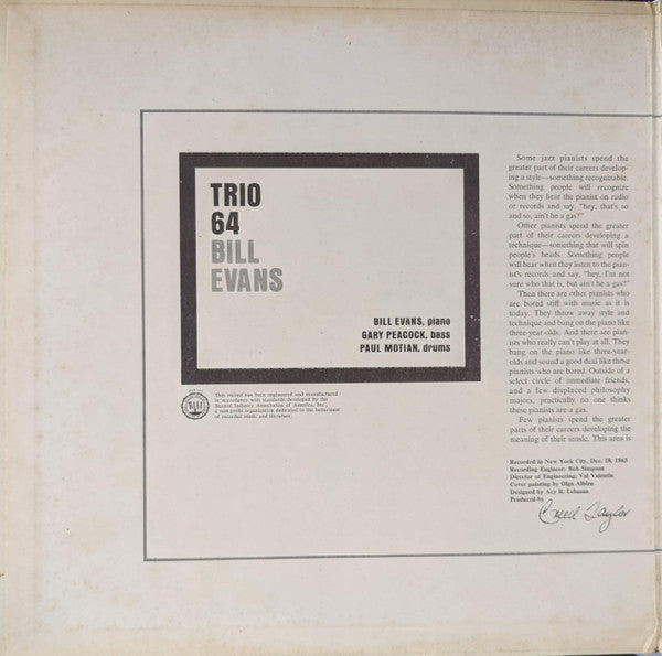 Bill Evans : Trio 64 (LP, Album)