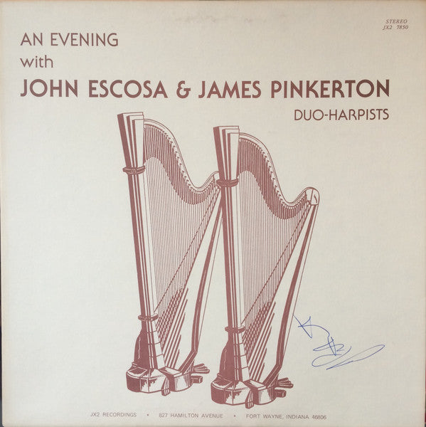 John Escosa & James Pinkerton : An Evening With John Escosa & James Pinkerton, Duo-Harpists (LP)