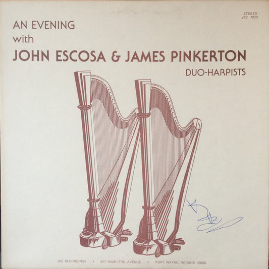 John Escosa & James Pinkerton : An Evening With John Escosa & James Pinkerton, Duo-Harpists (LP)