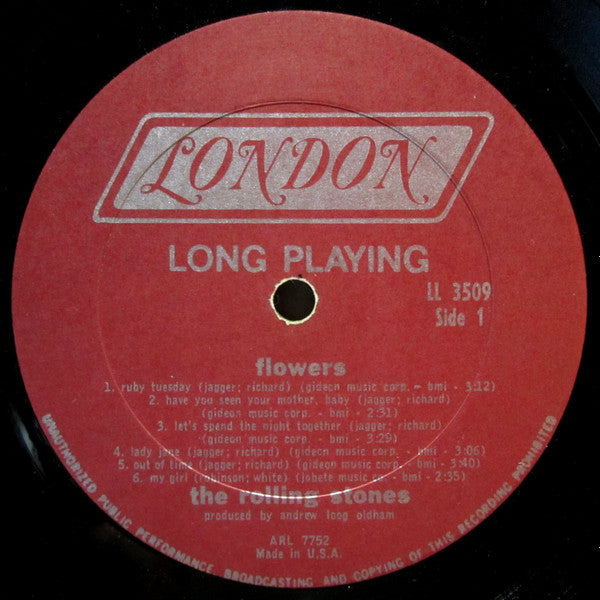 The Rolling Stones : Flowers (LP, Comp, Mono, Pit)