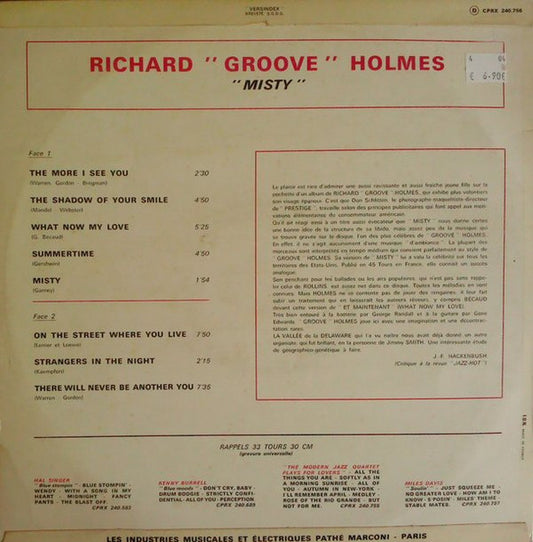 Richard "Groove" Holmes : Misty (LP, Album)
