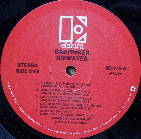 Badfinger : Airwaves (LP, Album, PRC)