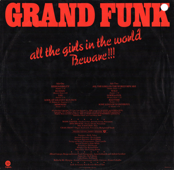 Grand Funk* : All The Girls In The World Beware!!! (LP, Album, Win)