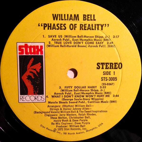 William Bell : Phases Of Reality (LP, Album, Mon)