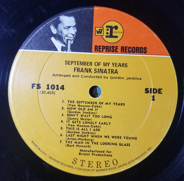 Frank Sinatra : September Of My Years (LP, Album, RE)