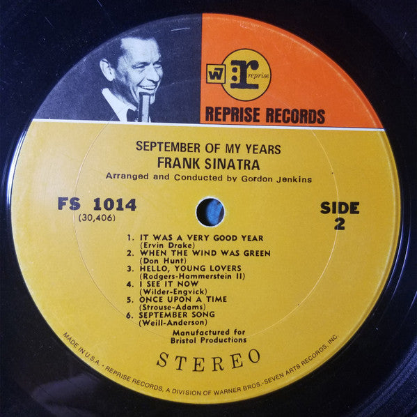Frank Sinatra : September Of My Years (LP, Album, RE)