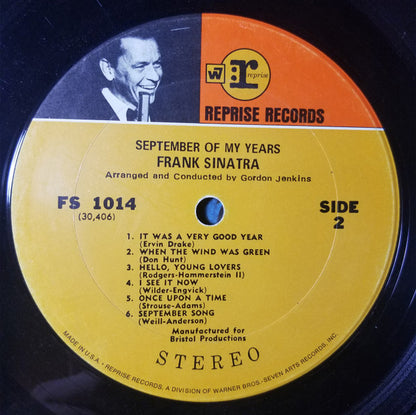 Frank Sinatra : September Of My Years (LP, Album, RE)