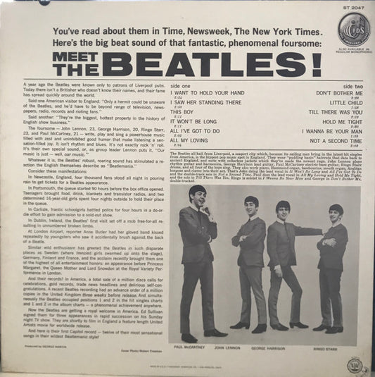 The Beatles : Meet The Beatles! (LP, Album, RP, Ter)